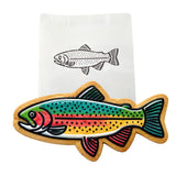 Rainbow Trout 2 Cookie Cutter | Stamp | Stencil - SHARP EDGES - FAST Shipping - Choose Your Own Size! #1 Cookie Cutter Lady LITTLE - 3 Inches (7.62cm) Stencil ONLY 