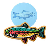 Rainbow Trout 2 Cookie Cutter | Stamp | Stencil - SHARP EDGES - FAST Shipping - Choose Your Own Size! #1 Cookie Cutter Lady LITTLE - 3 Inches (7.62cm) Debosser ONLY 