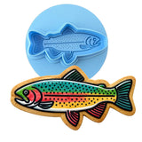 Rainbow Trout 2 Cookie Cutter | Stamp | Stencil - SHARP EDGES - FAST Shipping - Choose Your Own Size! #1 Cookie Cutter Lady LITTLE - 3 Inches (7.62cm) **BUNDLE** Cutter + Debosser 