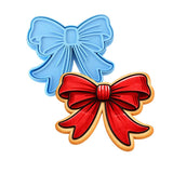 Red Heart Bow Cookie Cutter | Stamp | Stencil - SHARP EDGES - FAST Shipping - Choose Your Own Size! #1 Cookie Cutter Lady LITTLE - 3 Inches (7.62cm) **BUNDLE** Cutter + Stamp 