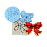 Red Heart Bow Cookie Cutter | Stamp | Stencil - SHARP EDGES - FAST Shipping - Choose Your Own Size! #1 Cookie Cutter Lady LITTLE - 3 Inches (7.62cm) **FULL SET BUNDLE** Cutter + Stamp + Stencil + Debosser **BEST DEAL** 
