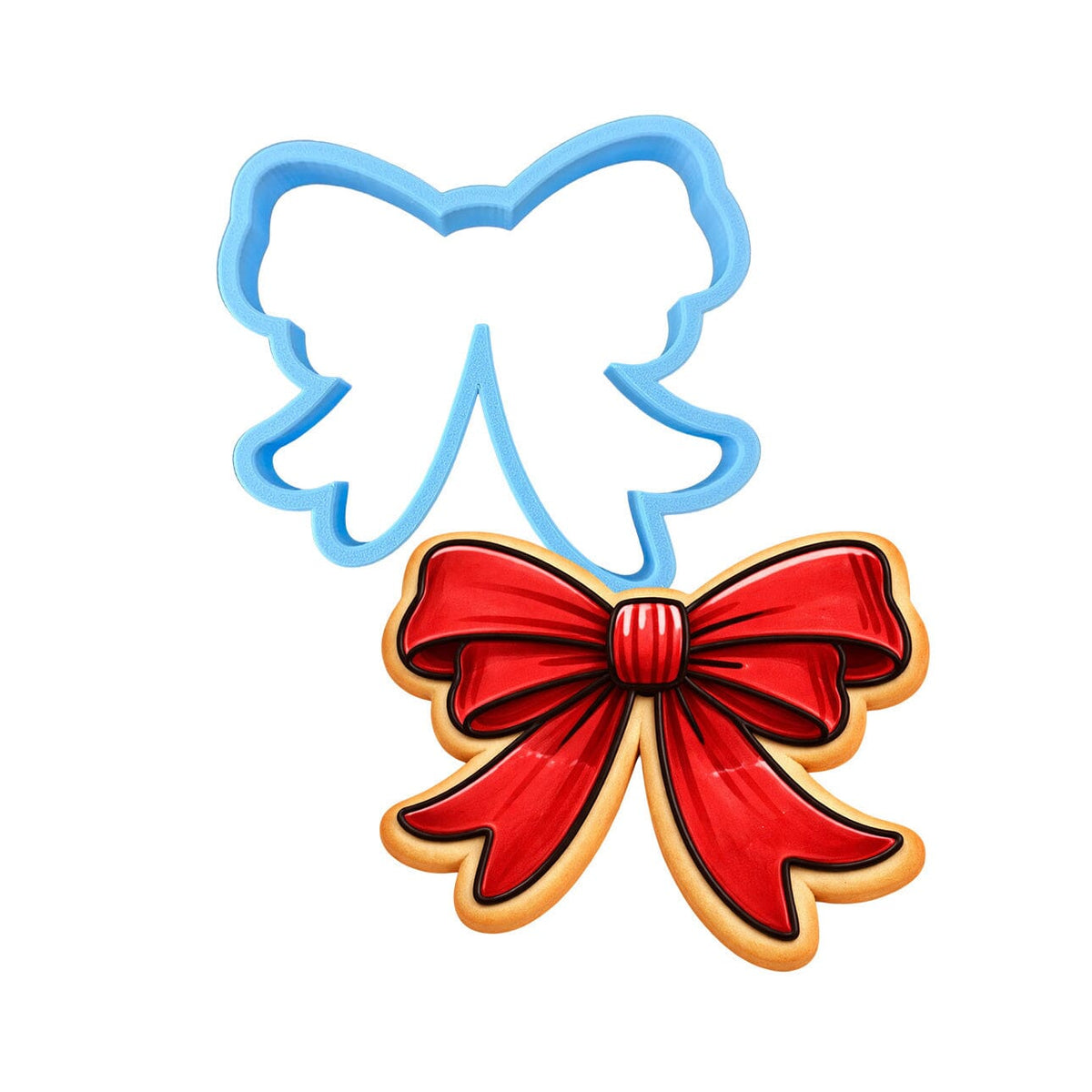 Red Heart Bow Cookie Cutter | Stamp | Stencil - SHARP EDGES - FAST Shipping - Choose Your Own Size! #1 Cookie Cutter Lady LITTLE - 3 Inches (7.62cm) Cookie Cutter ONLY (Outline) 