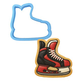 Red Ice Skate Cookie Cutter | Stamp | Stencil - SHARP EDGES - FAST Shipping - Choose Your Own Size! #4 Cookie Cutter Lady LITTLE - 3 Inches (7.62cm) Cookie Cutter ONLY (Outline) 