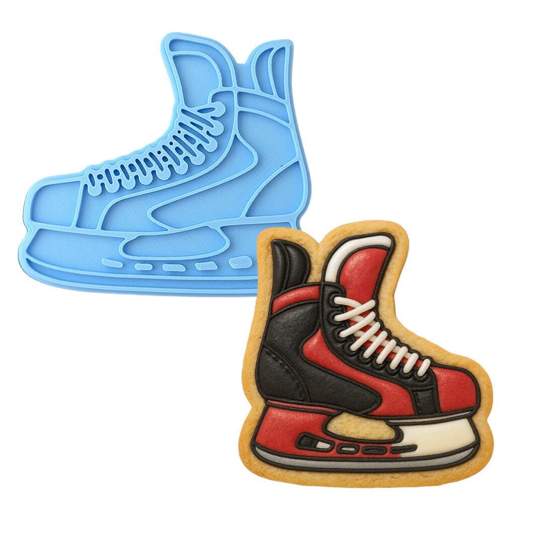 Red Ice Skate Cookie Cutter | Stamp | Stencil - SHARP EDGES - FAST Shipping - Choose Your Own Size! #4 Cookie Cutter Lady LITTLE - 3 Inches (7.62cm) Stamp ONLY 