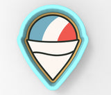 Red White Blue Snow Cone Cookie Cutter | Stamp | Stencil - SHARP EDGES - FAST Shipping - Choose Your Own Size! #1