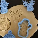 Reindeer Face Cookie Cutter | Stamp | Stencil #2 Xmas / Winter / NYE Cookie Cutter Lady 