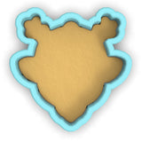 a cookie shaped like a bear on a white background