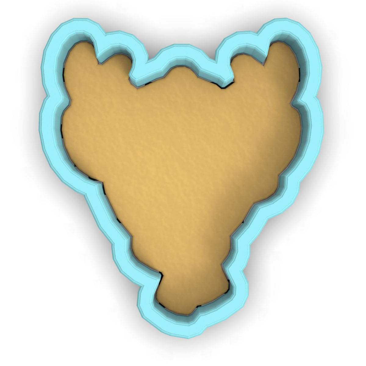 a cookie shaped like a map of africa