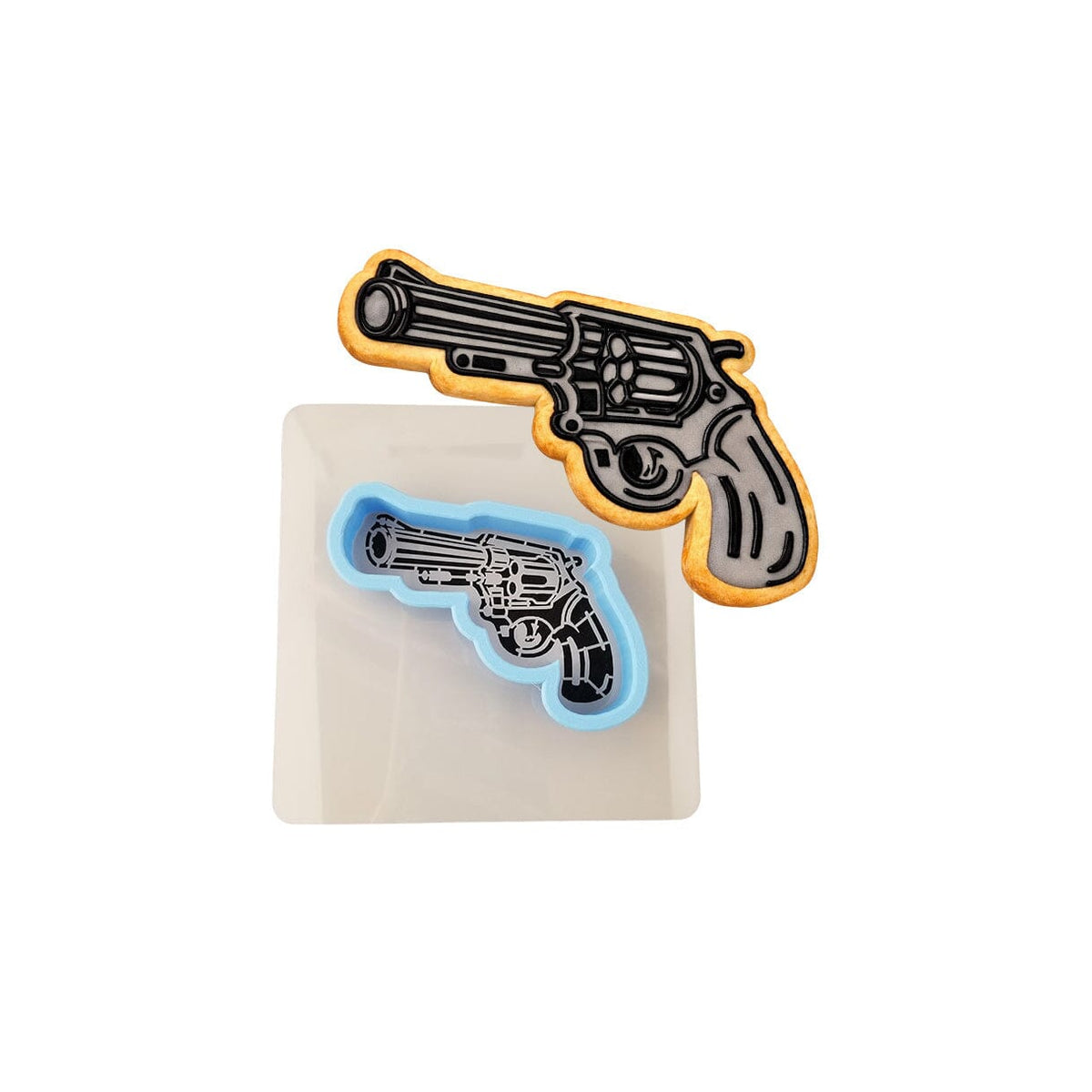 Revolver Cookie Cutter | Stamp | Stencil #1 Boys/ Army / Outdoorsman Cookie Cutter Lady 