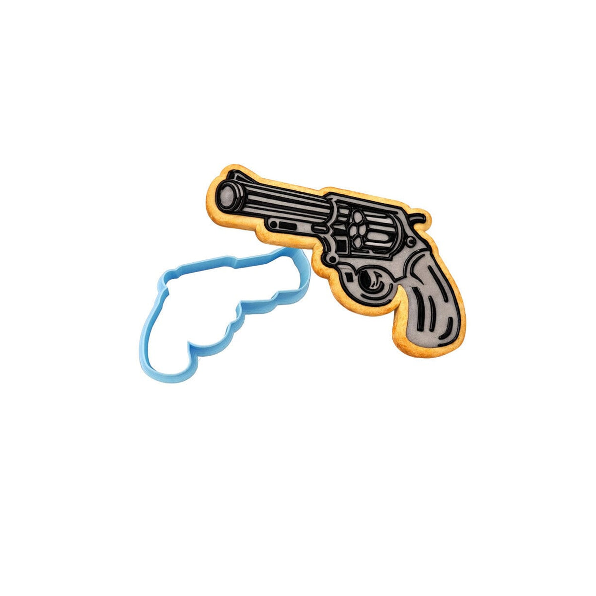 Revolver Cookie Cutter | Stamp | Stencil #1 Boys/ Army / Outdoorsman Cookie Cutter Lady 2 Inch Small Cupcake Cutter Only No