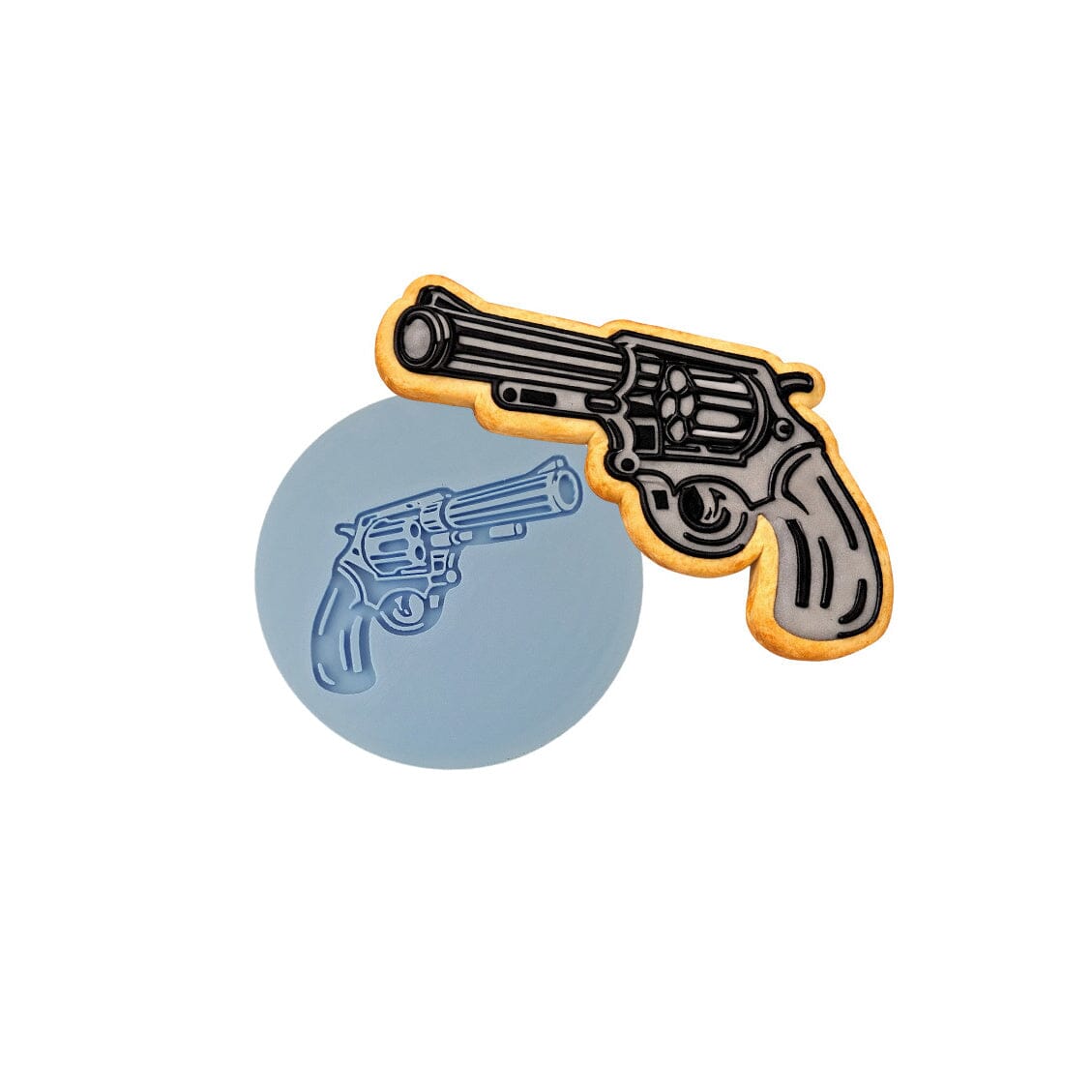 Revolver Cookie Cutter | Stamp | Stencil #1 Boys/ Army / Outdoorsman Cookie Cutter Lady 