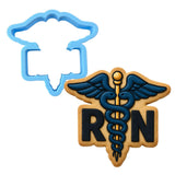 Rn Registered Nurse Symbol 1 Cookie Cutter | Stamp | Stencil - SHARP EDGES - FAST Shipping - Choose Your Own Size! #1 Cookie Cutter Lady LITTLE - 3 Inches (7.62cm) Cookie Cutter ONLY (Outline) 