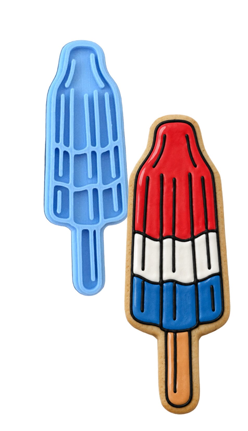 Rocket Pop Cookie Cutter | Stamp | Stencil - SHARP EDGES - FAST Shipping - Choose Your Own Size! #1 Cookie Cutter Lady LITTLE - 3 Inches (7.62cm) Stamp ONLY 