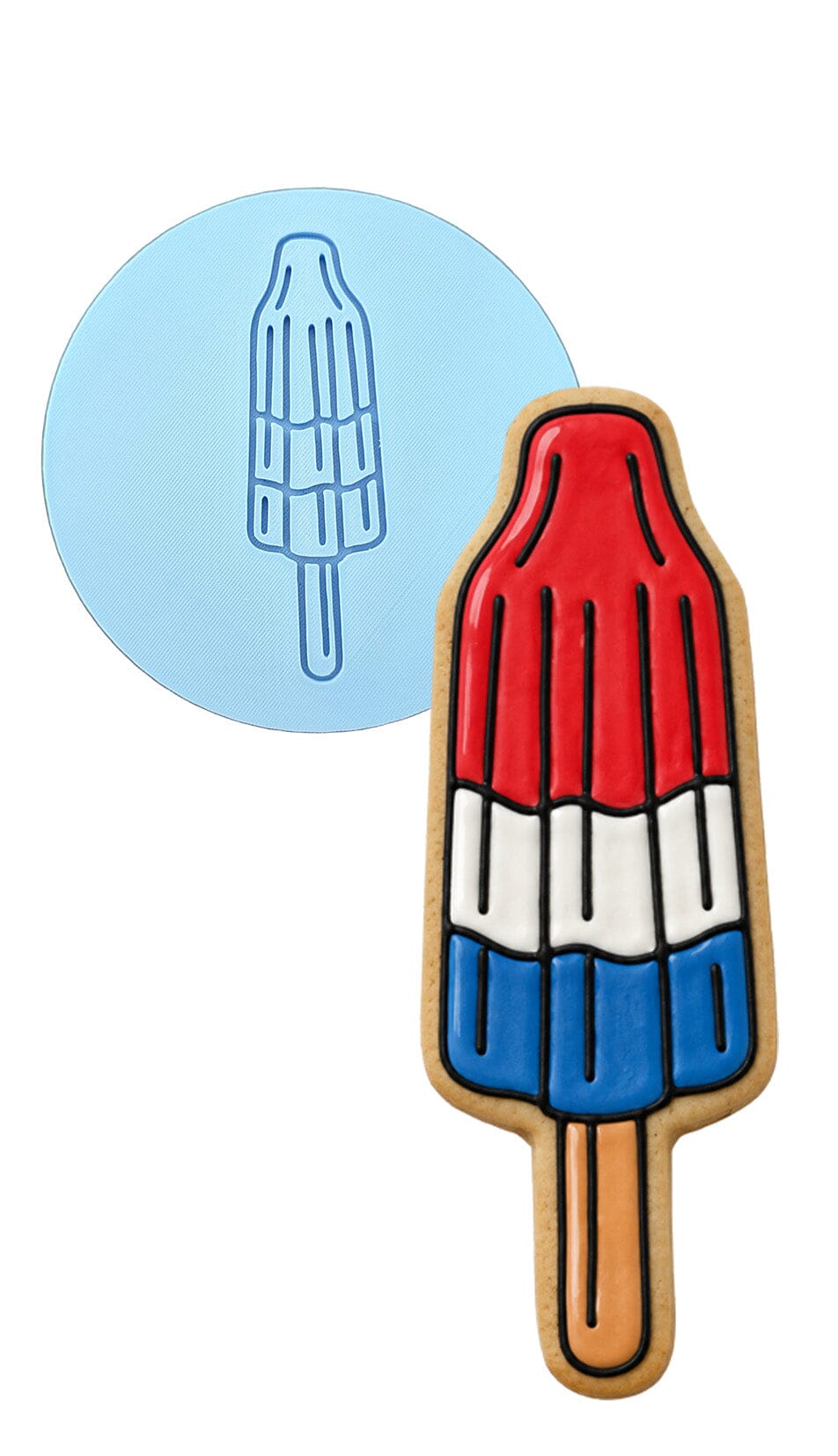 Rocket Pop Cookie Cutter | Stamp | Stencil - SHARP EDGES - FAST Shipping - Choose Your Own Size! #1 Cookie Cutter Lady LITTLE - 3 Inches (7.62cm) Debosser ONLY 