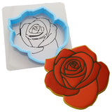 Rose Cookie Cutter Outline & Stamp Easter / Spring / Flower Cookie Cutter Lady 