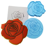 Rose Cookie Cutter Outline & Stamp Easter / Spring / Flower Cookie Cutter Lady 