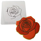 Rose Cookie Cutter Outline & Stamp Easter / Spring / Flower Cookie Cutter Lady 