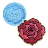 Rose Cookie Cutter | Stamp | Stencil #2 Wedding / Baby / V Day Cookie Cutter Lady MINI - 2 Inches (5cm) **BUNDLE** Cutter + Debosser 
