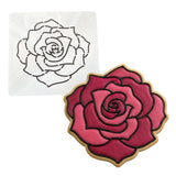 Rose Cookie Cutter | Stamp | Stencil #2 Wedding / Baby / V Day Cookie Cutter Lady MINI - 2 Inches (5cm) Stencil ONLY 