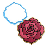 Rose Cookie Cutter | Stamp | Stencil #2 Wedding / Baby / V Day Cookie Cutter Lady MINI - 2 Inches (5cm) Cookie Cutter ONLY (Outline) 