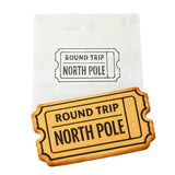 Round Trip North Pole Ticket Cookie Cutter | Stamp | Stencil - SHARP EDGES - FAST Shipping - Choose Your Own Size! #1 Cookie Cutter Lady LITTLE - 3 Inches (7.62cm) Stencil ONLY 
