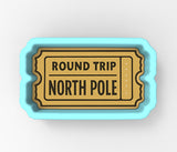 Round Trip North Pole Ticket Cookie Cutter | Stamp | Stencil - SHARP EDGES - FAST Shipping - Choose Your Own Size! #1