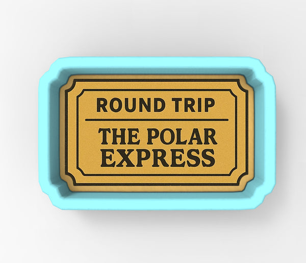 Round Trip Train Ticket Cookie Cutter | Stamp | Stencil - SHARP EDGES - FAST Shipping - Choose Your Own Size! #1