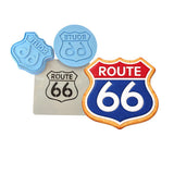 Route 66 Cookie Cutter | Stamp | Stencil #1 Comic Book / Vehicles Cookie Cutter Lady MINI - 2 Inches (5cm) **FULL SET BUNDLE** Cutter + Stamp + Stencil + Debosser **BEST DEAL** 