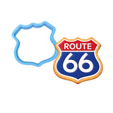 Route 66 Cookie Cutter | Stamp | Stencil #1 Comic Book / Vehicles Cookie Cutter Lady MINI - 2 Inches (5cm) Cookie Cutter ONLY (Outline) 