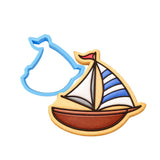 Sailboat Cookie Cutter | Stamp | Stencil #1 Comic Book / Vehicles Cookie Cutter Lady MINI - 2 Inches (5cm) Cookie Cutter ONLY (Outline) 