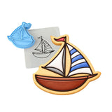 Sailboat Cookie Cutter | Stamp | Stencil #1 Comic Book / Vehicles Cookie Cutter Lady 