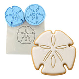 Sand Dollar Cookie Cutter Stamp & Outline #1 Beach / Summer Cookie Cutter Lady MINI - 2 Inches (5cm) **FULL SET BUNDLE** Cutter + Stamp + Stencil + Debosser **BEST DEAL** 