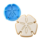 Sand Dollar Cookie Cutter Stamp & Outline #1 Beach / Summer Cookie Cutter Lady MINI - 2 Inches (5cm) **BUNDLE** Cutter + Debosser 