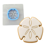 Sand Dollar Cookie Cutter Stamp & Outline #1 Beach / Summer Cookie Cutter Lady MINI - 2 Inches (5cm) **BUNDLE** Cutter + Stencil 