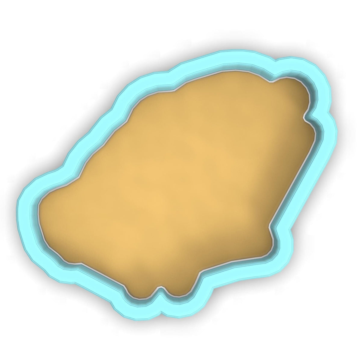 a cookie cutter with a cookie in the shape of a cookie