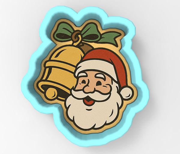 Santa Bell Cookie Cutter | Stamp | Stencil - SHARP EDGES - FAST Shipping - Choose Your Own Size! #1