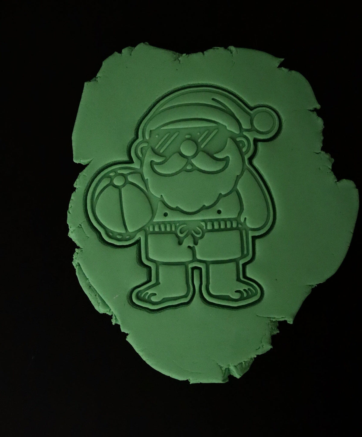Santa Claus Beach Ball Cookie Cutter | Stamp | Stencil - SHARP EDGES - FAST Shipping - Choose Your Own Size! #1 Cookie Cutter Lady 