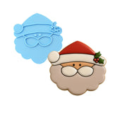 Santa Claus Face Cookie Cutter | Stamp | Stencil #1 Xmas / Winter / NYE Cookie Cutter Lady MINI - 2 Inches (5cm) Stamp ONLY 