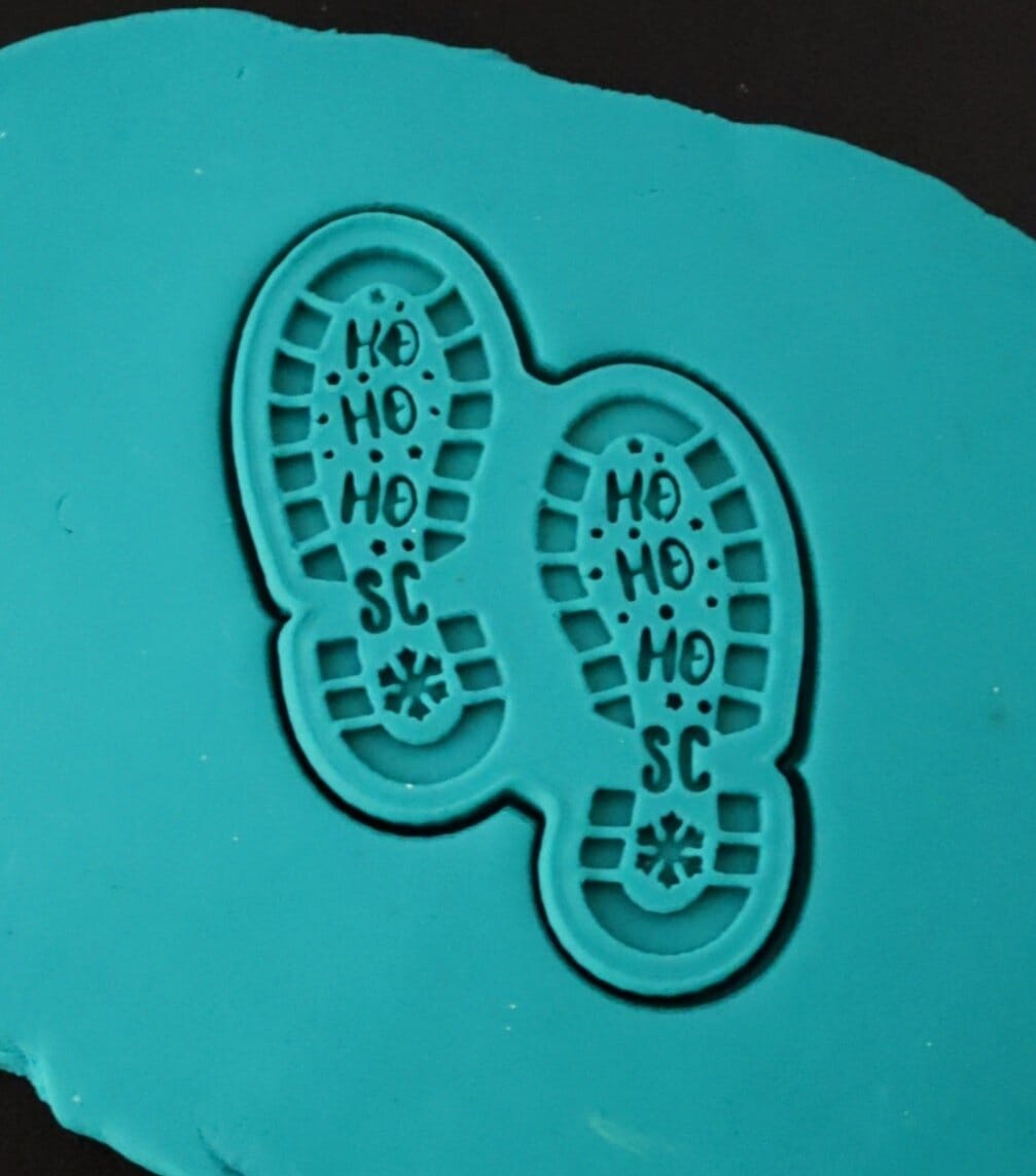 Santa Footprints Cookie Cutter | Stamp | Stencil Xmas / Winter / NYE Cookie Cutter Lady 