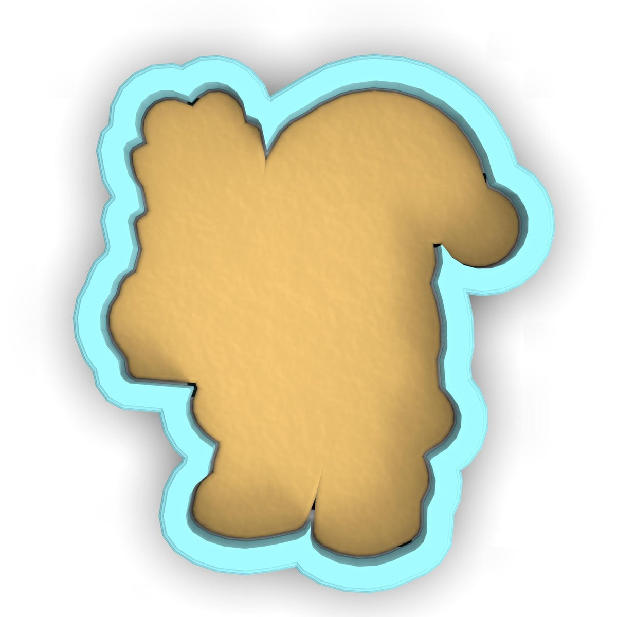 a cookie shaped like a teddy bear