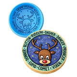 Santa's Reindeer Cookie Cutter | Stamp | Stencil #1 Xmas / Winter / NYE Cookie Cutter Lady MINI - 2 Inches (5cm) **BUNDLE** Cutter + Debosser 