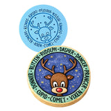 Santa's Reindeer Cookie Cutter | Stamp | Stencil #1 Xmas / Winter / NYE Cookie Cutter Lady MINI - 2 Inches (5cm) Debosser ONLY 