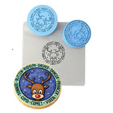 Santa's Reindeer Cookie Cutter | Stamp | Stencil #1 Xmas / Winter / NYE Cookie Cutter Lady MINI - 2 Inches (5cm) **FULL SET BUNDLE** Cutter + Stamp + Stencil + Debosser **BEST DEAL** 