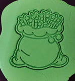 Santas Toy Sack Cookie Cutter | Stamp | Stencil - SHARP EDGES - FAST Shipping - Choose Your Own Size! #1 Cookie Cutter Lady 