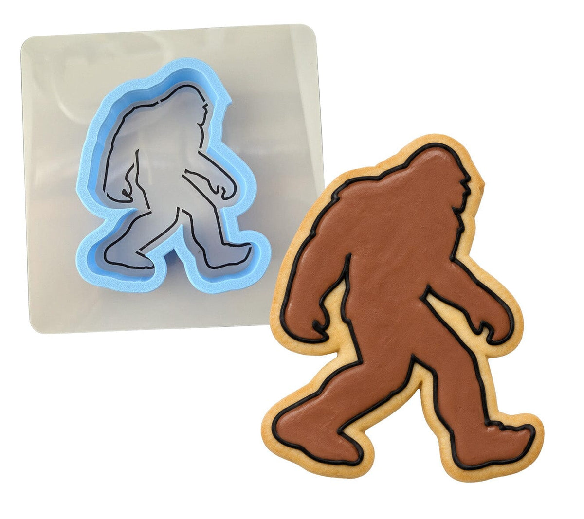 Sasquatch Cookie Cutter | Stamp | Stencil #1 Animals & Dinosaurs Cookie Cutter Lady MINI - 2 Inches (5cm) **BUNDLE** Cutter + Stencil 