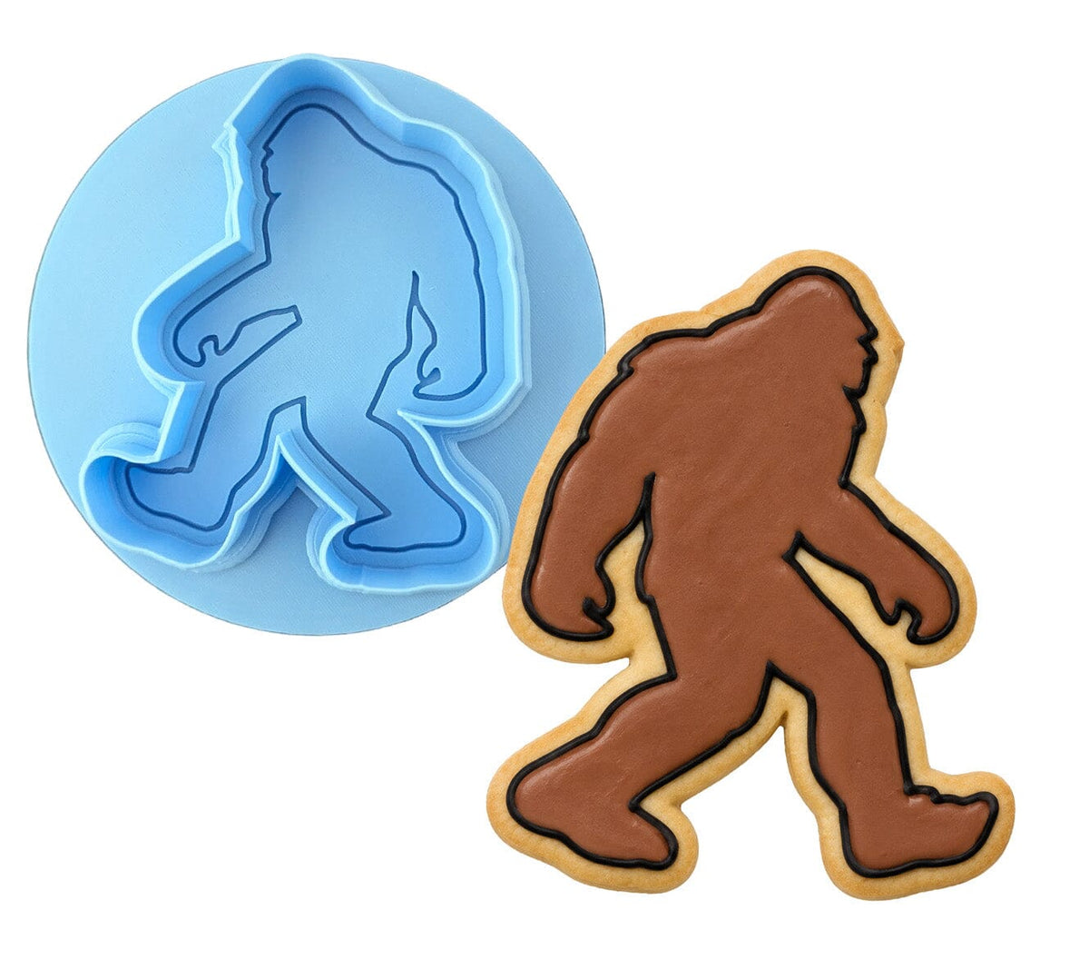 Sasquatch Cookie Cutter | Stamp | Stencil #1 Animals & Dinosaurs Cookie Cutter Lady MINI - 2 Inches (5cm) **BUNDLE** Cutter + Debosser 