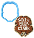 Save the Neck Cookie Cutter | Stamp | Stencil Xmas / Winter / NYE Cookie Cutter Lady MINI - 2 Inches (5cm) Cookie Cutter ONLY (Outline) 