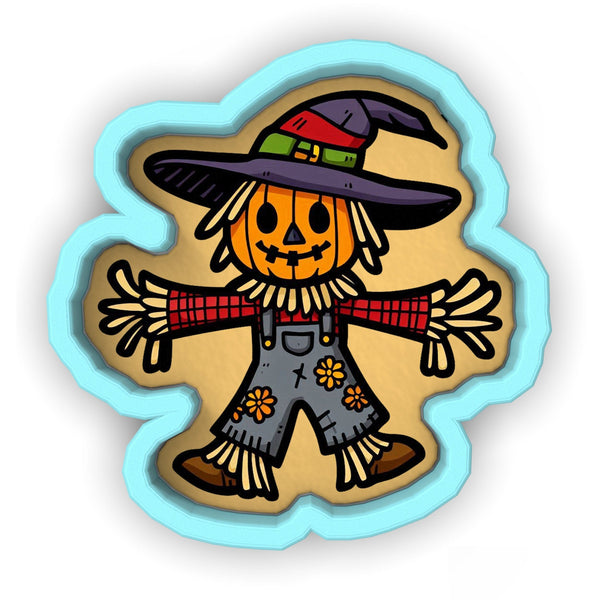 a paper cut out of a scarecrow wearing a hat