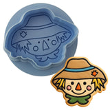 Scarecrow Head Cookie Cutter | Stamp | Stencil #2 Halloween / Fall Cookie Cutter Lady MINI - 2 Inches (5cm) **BUNDLE** Cutter + Debosser 