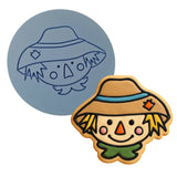 Scarecrow Head Cookie Cutter | Stamp | Stencil #2 Halloween / Fall Cookie Cutter Lady MINI - 2 Inches (5cm) Debosser ONLY 